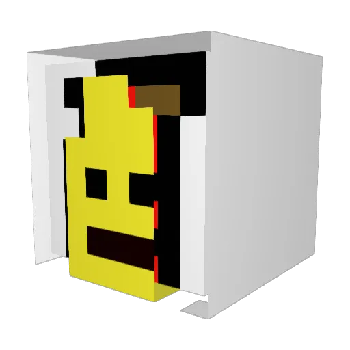 fluffymitcher Minecraft avatar head, 3D render
