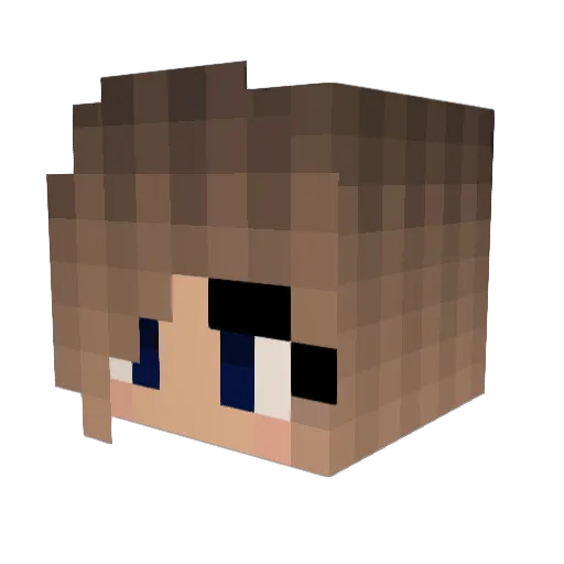 fluffypuffy55 Minecraft avatar head, 3D render