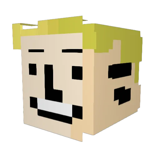 fluffypuppy_102 Minecraft avatar head, 3D render