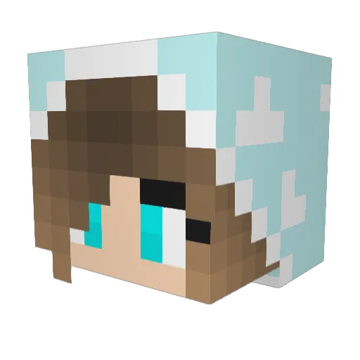 fluffyunicxrn Minecraft avatar head, 3D render