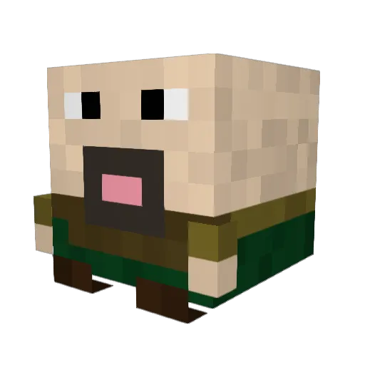 fluffyweresheep Minecraft avatar head, 3D render
