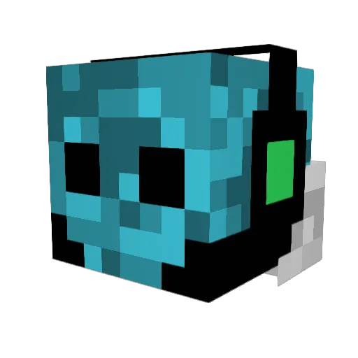 fluflexx Minecraft avatar head, 3D render