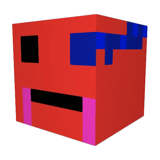 flufly56 Minecraft avatar head, 3D render
