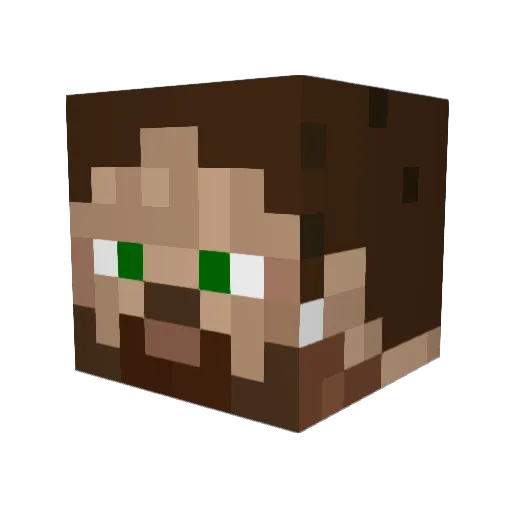 flugen Minecraft avatar head, 3D render