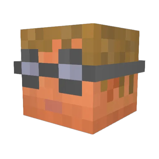 fluid_druid Minecraft avatar head, 3D render