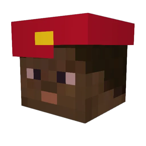 fluir Minecraft avatar head, 3D render