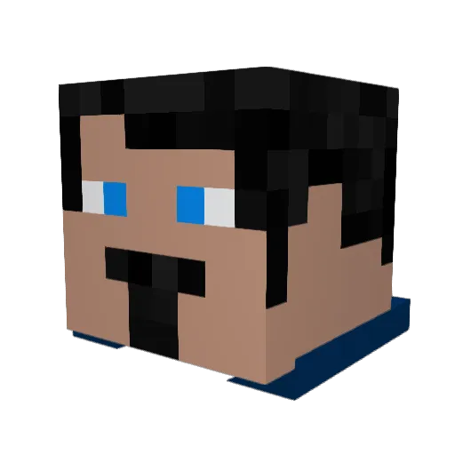 flukeman007 Minecraft avatar head, 3D render