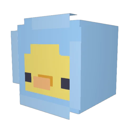 flush2win Minecraft avatar head, 3D render