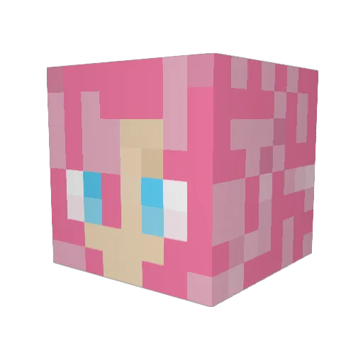 flushedmoca Minecraft avatar head, 3D render