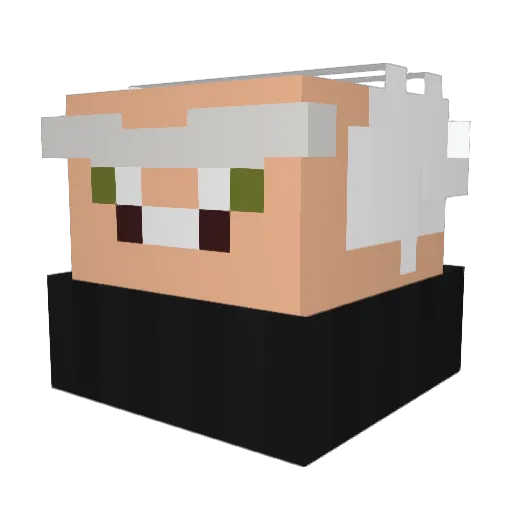 flussriese Minecraft avatar head, 3D render