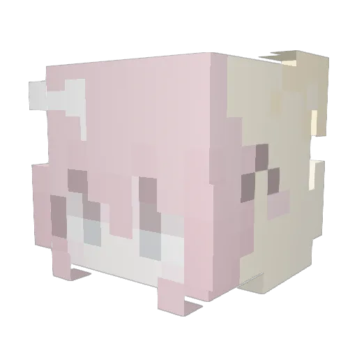 fluttershy14 Minecraft avatar head, 3D render