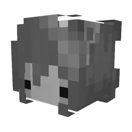 fluttrfluff Minecraft avatar head, 3D render