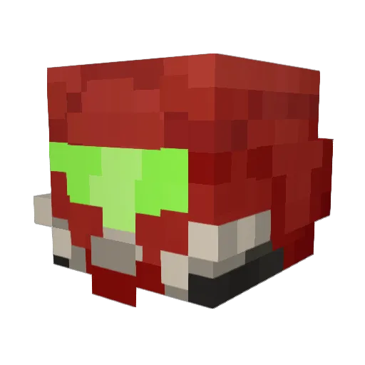 fluvf Minecraft avatar head, 3D render