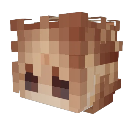 flux78 Minecraft avatar head, 3D render