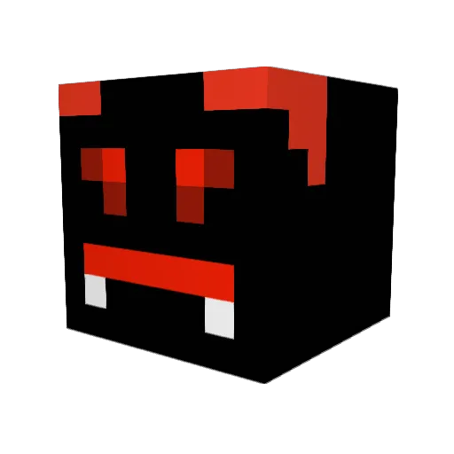 fluxcontrol Minecraft avatar head, 3D render