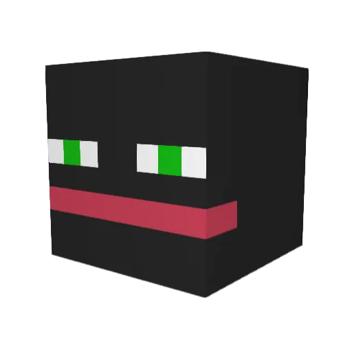 fluxxel_lesgo Minecraft avatar head, 3D render