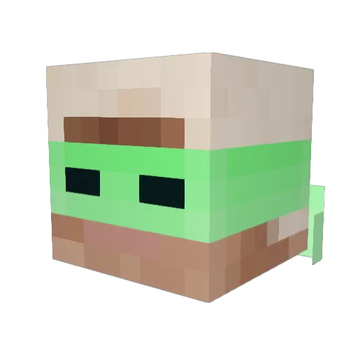 fluyaHPH Minecraft avatar head, 3D render
