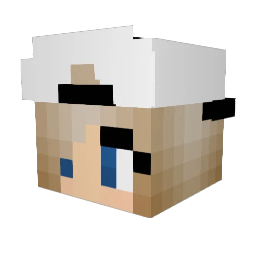 flvffi Minecraft avatar head, 3D render