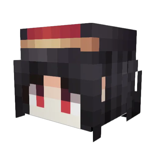 flxda Minecraft avatar head, 3D render