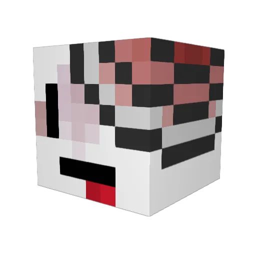 flxl_ Minecraft avatar head, 3D render