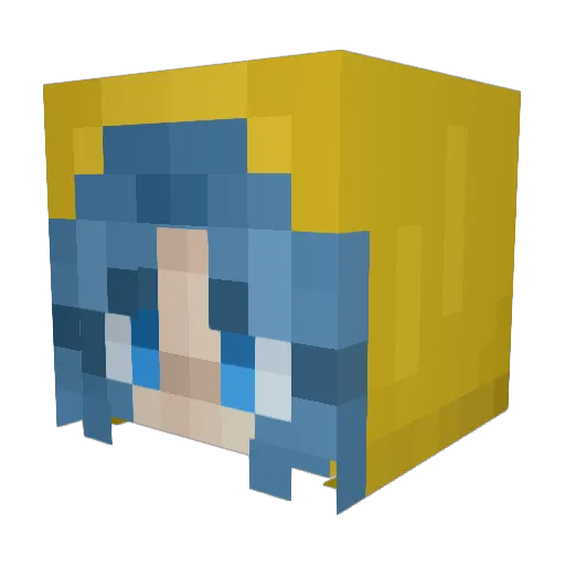 flxte_ Minecraft avatar head, 3D render