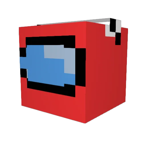 fly1n Minecraft avatar head, 3D render