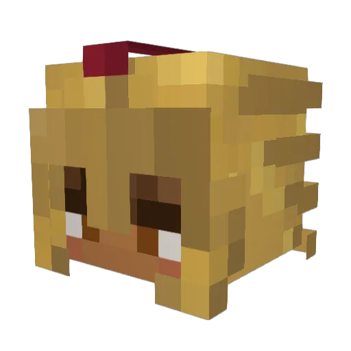 fly3 Minecraft avatar head, 3D render