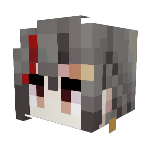 fly_Corgi_1 Minecraft avatar head, 3D render