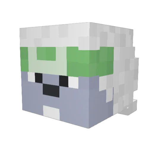 flybyepie Minecraft avatar head, 3D render