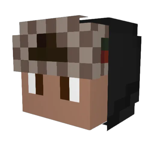 flygandehaj Minecraft avatar head, 3D render