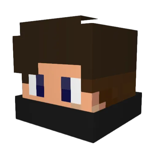 flyingBoneZ Minecraft avatar head, 3D render