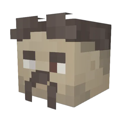 flying__m0nkey Minecraft avatar head, 3D render
