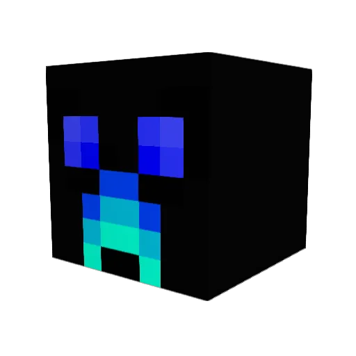flying_acid Minecraft avatar head, 3D render