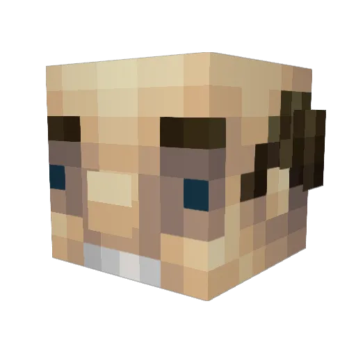 flyingbulldog Minecraft avatar head, 3D render