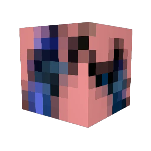 flyingdalek Minecraft avatar head, 3D render
