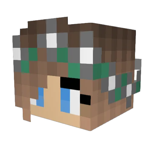 flyingde Minecraft avatar head, 3D render