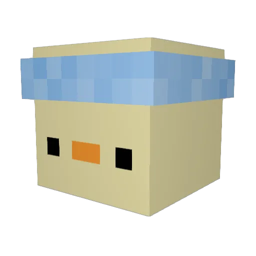 flyingfoamy Minecraft avatar head, 3D render