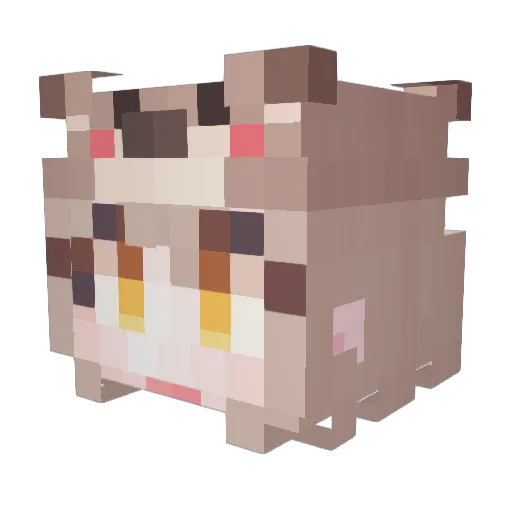 flyingsquirrel__ Minecraft avatar head, 3D render