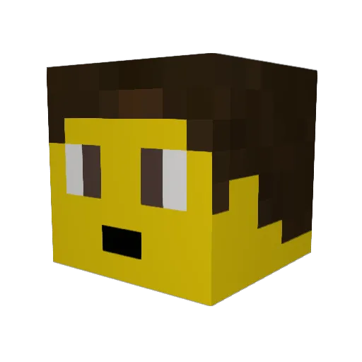 flyme2bluemoon Minecraft avatar head, 3D render