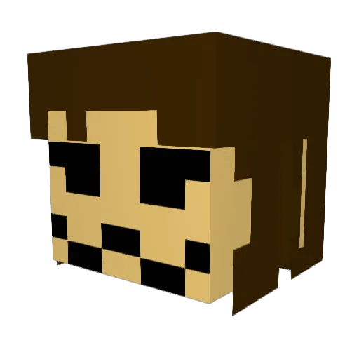 flynder_ Minecraft avatar head, 3D render