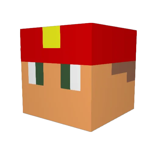 flynn2009 Minecraft avatar head, 3D render