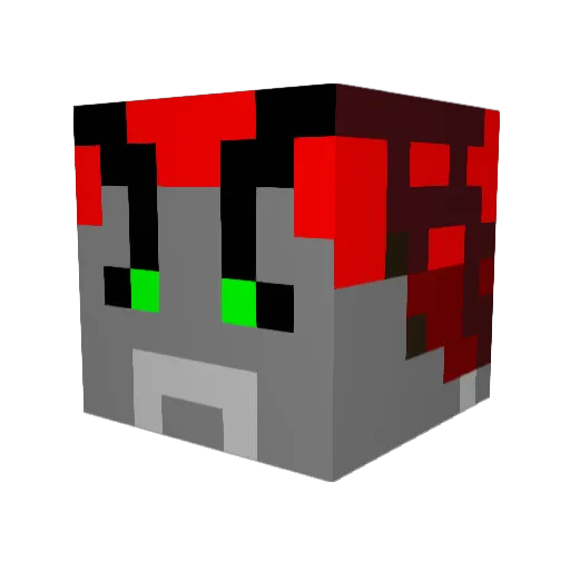 flynox Minecraft avatar head, 3D render