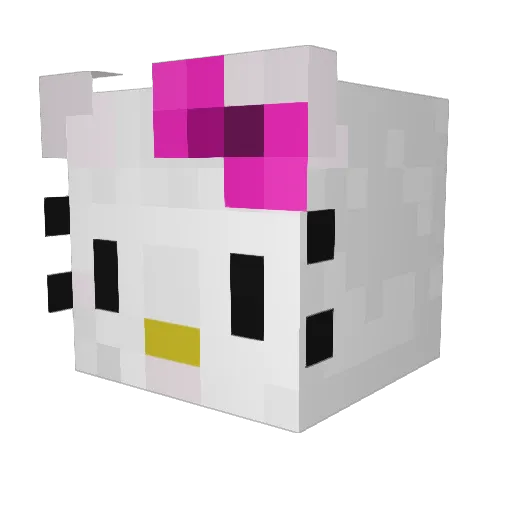 flyveee Minecraft avatar head, 3D render