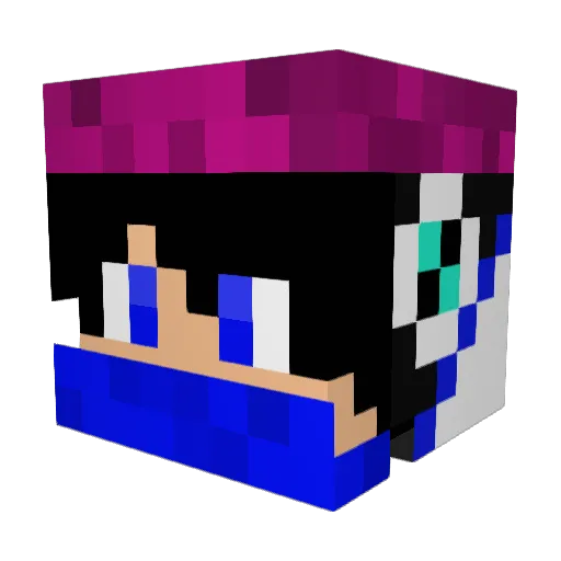 flzme Minecraft avatar head, 3D render