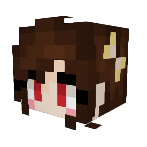 flzt Minecraft avatar head, 3D render