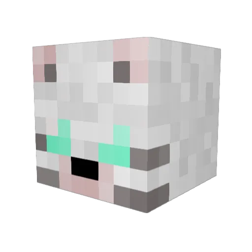 fmemer Minecraft avatar head, 3D render