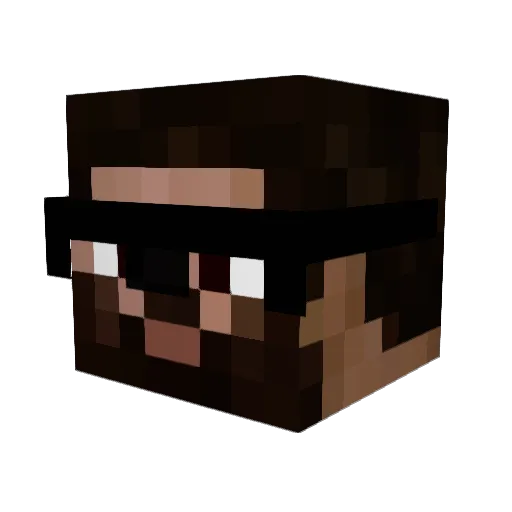 fmerl Minecraft avatar head, 3D render