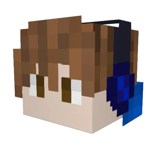 fmorel Minecraft avatar head, 3D render