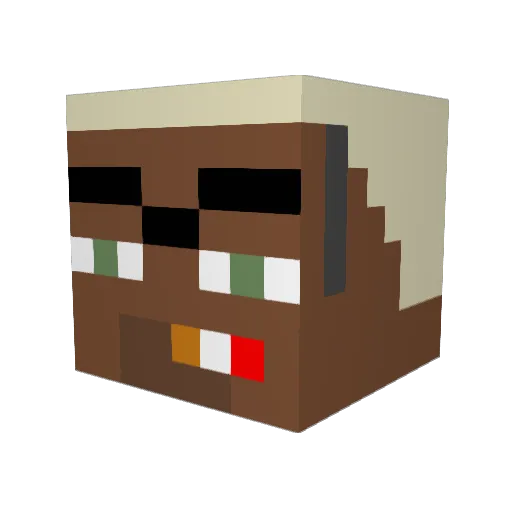 fmoskwa Minecraft avatar head, 3D render