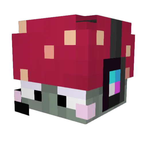 fmstareyes Minecraft avatar head, 3D render